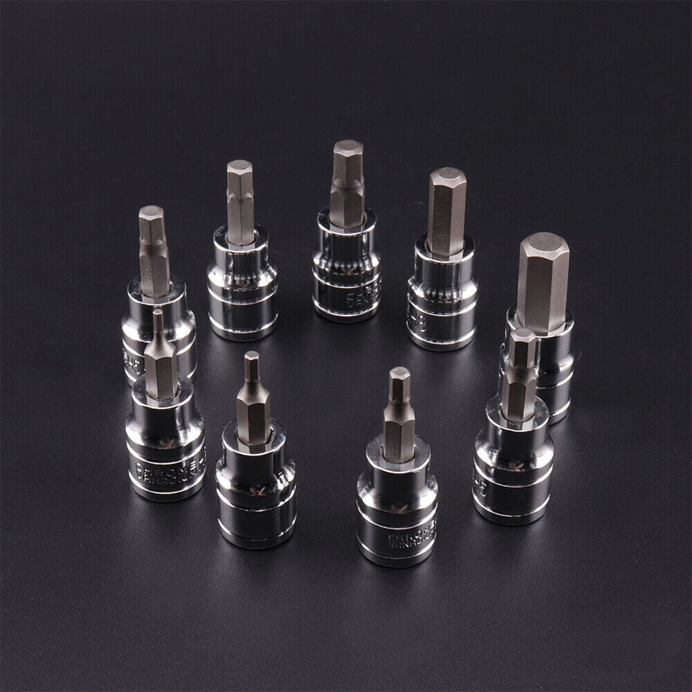 9pcs Allen Key Sockets Hex Bit Socket Set 3/8" Drive Drill Metric Tools 2-10mm Tristar Online