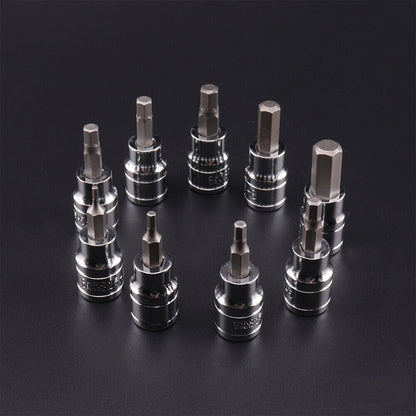 9pcs Allen Key Sockets Hex Bit Socket Set 3/8" Drive Drill Metric Tools 2-10mm Tristar Online