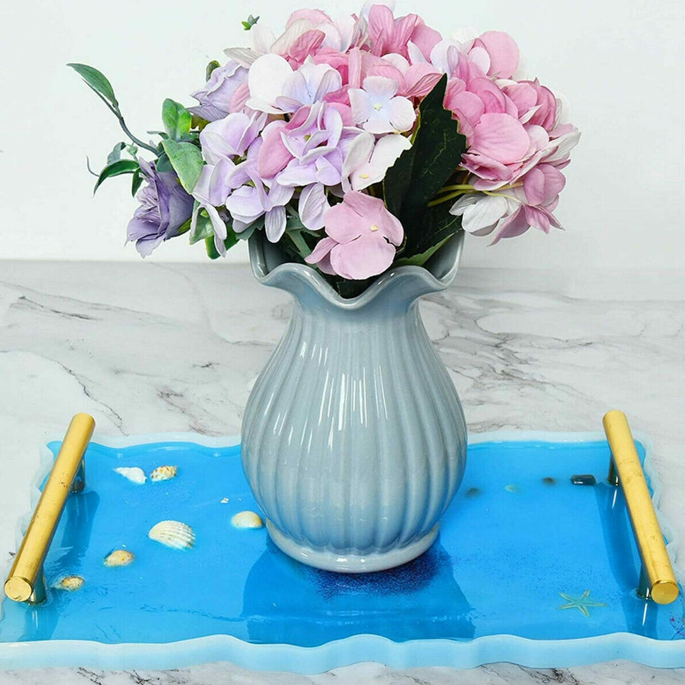 Large Safe Silicone Tray Mould Artist Mold Irregular Coaster Resin Craft Art DIY + 2 Handles Tristar Online