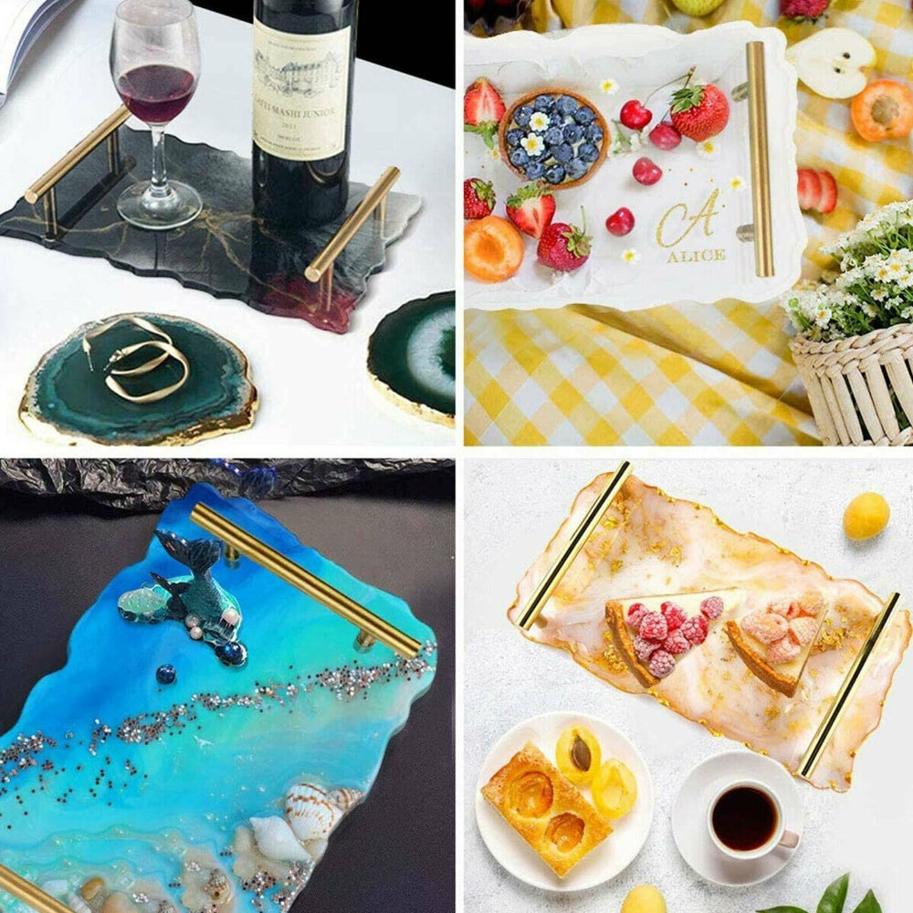 Large Safe Silicone Tray Mould Artist Mold Irregular Coaster Resin Craft Art DIY + 2 Handles Tristar Online