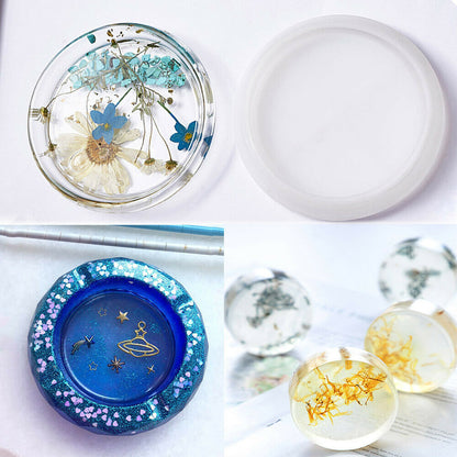 18pcs Coaster Cup Mat Mold Round Silicone Mould Kit for Craft?DIY Epoxy Resin Tristar Online