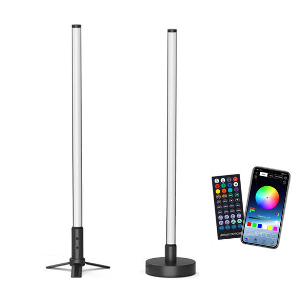40CM RGB LED Bedside Table Floor Corner Lamp TV Cabinet Light Stand Gaming Decor Tristar Online