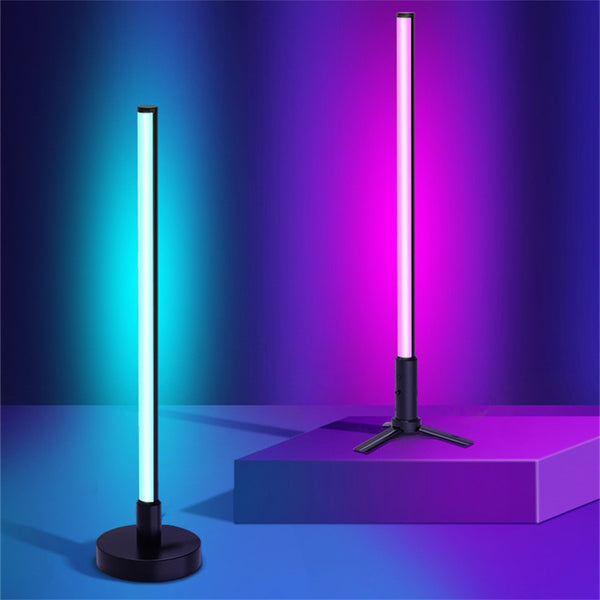 40CM RGB LED Bedside Table Floor Corner Lamp TV Cabinet Light Stand Gaming Decor Tristar Online