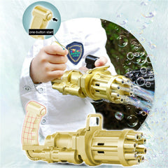Kids Toys Automatic Gatling Bubble Gun Summer Soap Water Bubble Machine Tristar Online