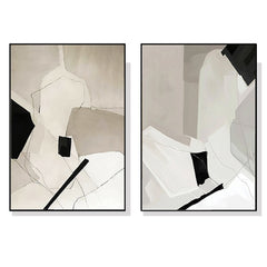 40cmx60cm Modern Abstract 2 Sets Black Frame Canvas Wall Art Tristar Online