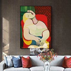 60cmx90cm The dream by Pablo Picasso Gold Frame Canvas Wall Art Tristar Online