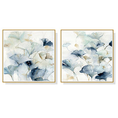 50cmx50cm Gingko Leaves By Carol Robinson 2 Sets Gold Frame Canvas Wall Art Tristar Online