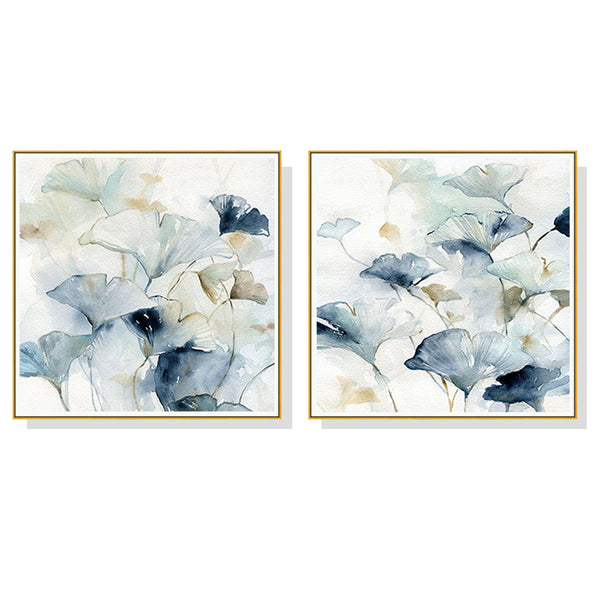 60cmx60cm Gingko Leaves By Carol Robinson 2 Sets Gold Frame Canvas Wall Art Tristar Online