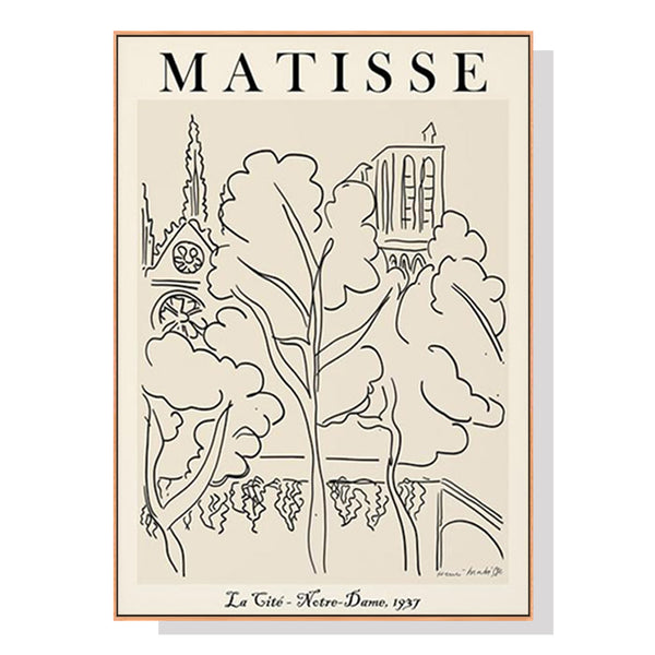 50cmx70cm Line Art By Henri Matisse Wood Frame Canvas Wall Art Tristar Online