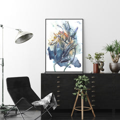 40cmx60cm Watercolor Style Abstract Flower 3 Sets Black Frame Canvas Wall Art Tristar Online