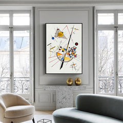 50cmx70cm Delicate Tension By Wassily Kandinsky Black Frame Canvas Wall Art Tristar Online