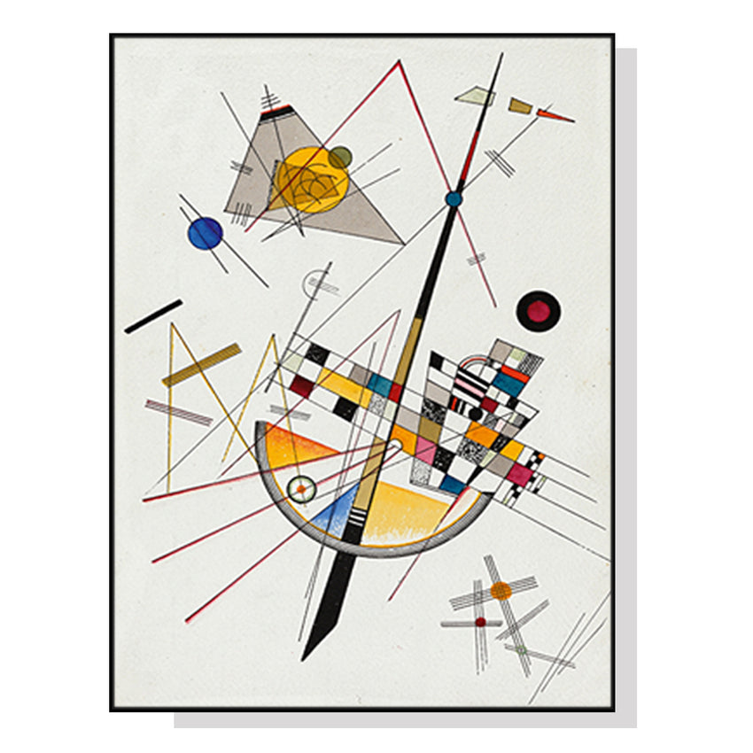 50cmx70cm Delicate Tension By Wassily Kandinsky Black Frame Canvas Wall Art Tristar Online