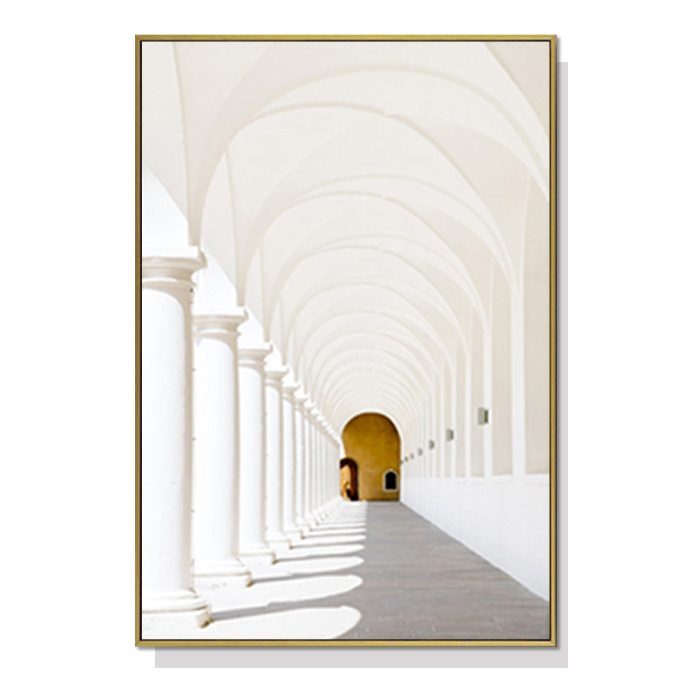 50cmx70cm Long Corridor Style A Gold Frame Canvas Wall Art Tristar Online
