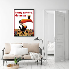 60cmx90cm Beer Lovely Day For A Guinness Black Frame Canvas Wall Art Tristar Online