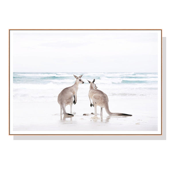 50cmx70cm Kangaroo Wood Frame Canvas Wall Art Tristar Online