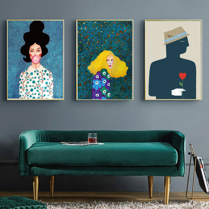 40cmx60cm Modern Figure 3 Sets Gold Frame Canvas Wall Art Tristar Online