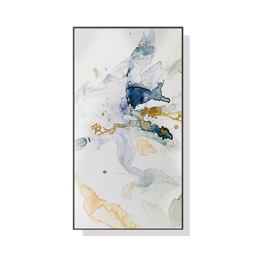 40cmx80cm Abstract Watercolour Style Black Frame Canvas Wall Art Tristar Online