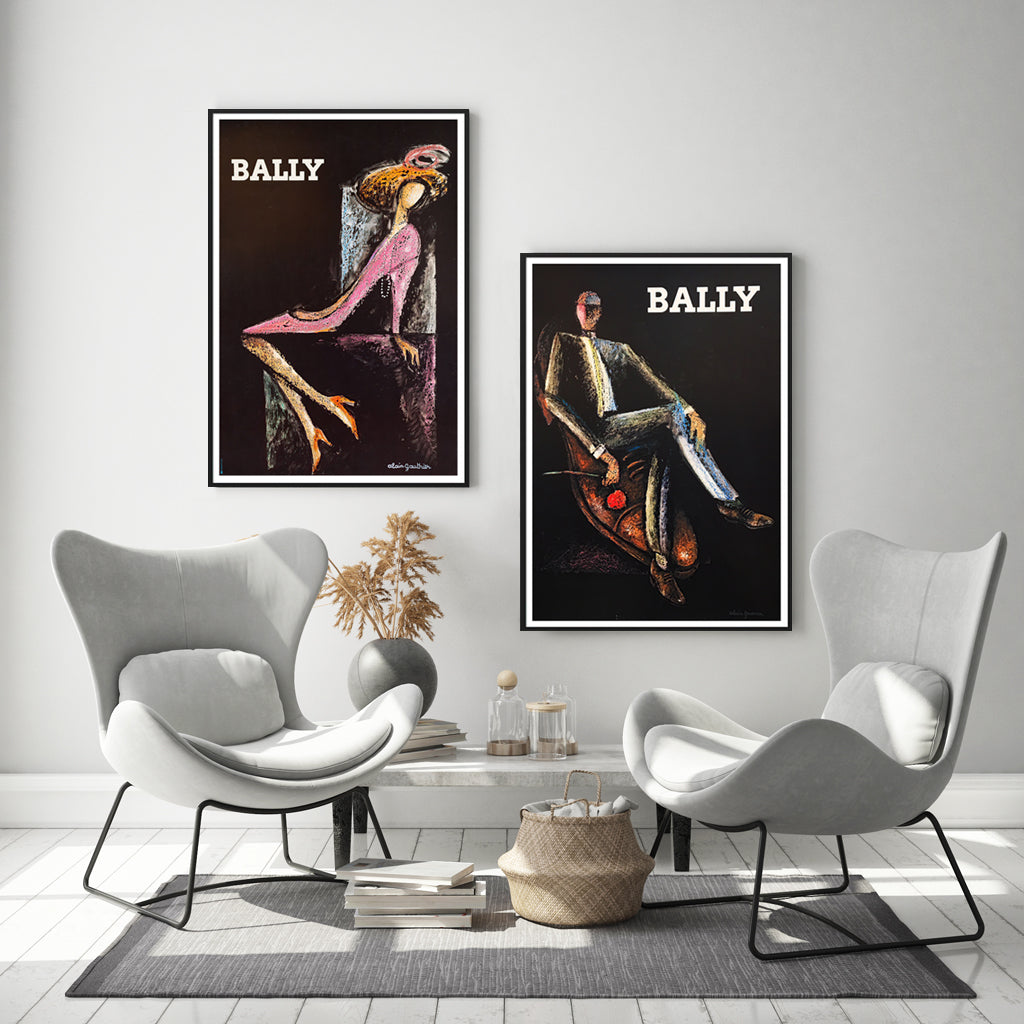 40cmx60cm Bally Man & Woman 2 Sets Black Frame Canvas Wall Art Tristar Online
