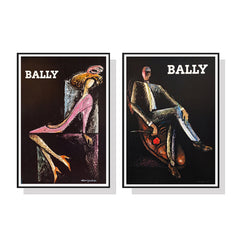 60cmx90cm Bally Man & Woman 2 Sets Black Frame Canvas Wall Art Tristar Online