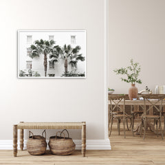 50cmx70cm Palm Tree White Frame Canvas Wall Art Tristar Online