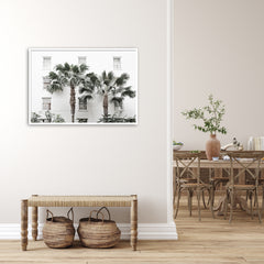 60cmx90cm Palm Tree White Frame Canvas Wall Art Tristar Online