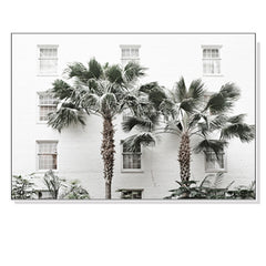 70cmx100cm Palm Tree White Frame Canvas Wall Art Tristar Online