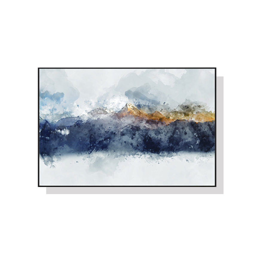 50cmx70cm Abstract Sunlight Mountains Black Frame Canvas Wall Art Tristar Online