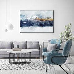 50cmx70cm Abstract Sunlight Mountains Black Frame Canvas Wall Art Tristar Online