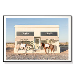 70cmx100cm Horses Fashion Black Frame Canvas Wall Art Tristar Online