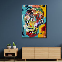 60cmx90cm Pop Art Head Black Frame Canvas Wall Art Tristar Online