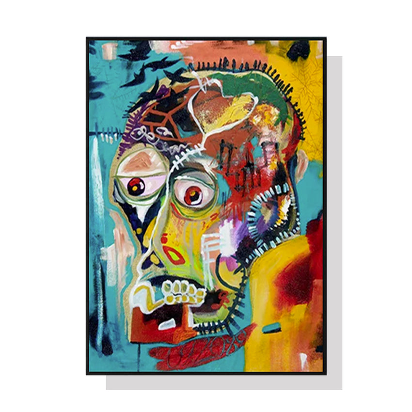 70cmx100cm Pop Art Head Black Frame Canvas Wall Art Tristar Online