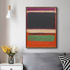 50cmx70cm Black Orange Green By Mark Rothko Black Frame Canvas Wall Art Tristar Online