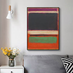 70cmx100cm Black Orange Green By Mark Rothko Black Frame Canvas Wall Art Tristar Online