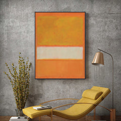 Wall Art 90cmx135cm Yellow By Mark Rothko Black Frame Canvas Tristar Online