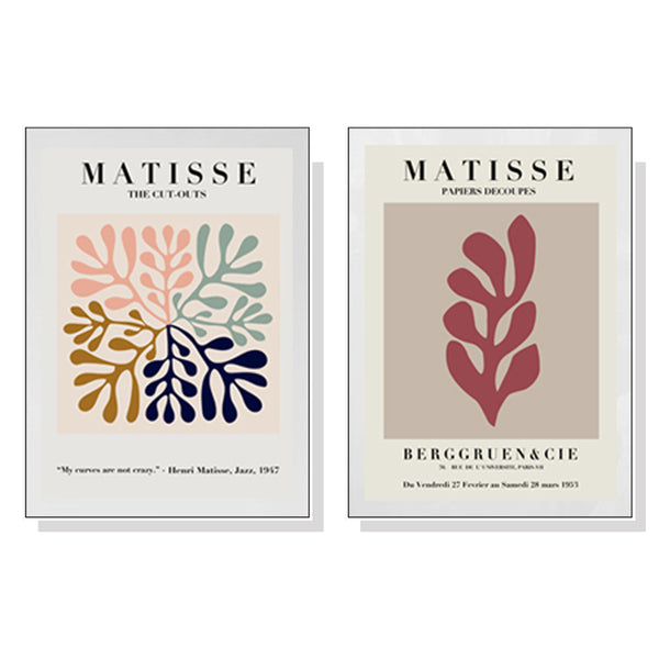 Wall Art 70cmx100cm Matisse 2 Sets White Frame Canvas Tristar Online