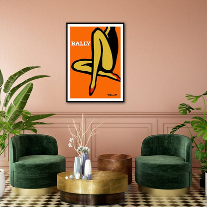 Wall Art 80cmx120cm Orange Legs Black Frame Canvas Tristar Online