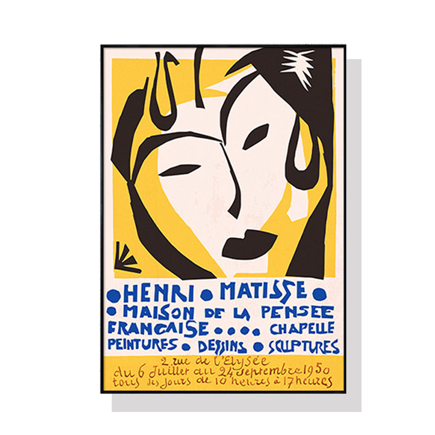 50cmx70cm Henri Matisse Black Frame Canvas Wall Art Tristar Online