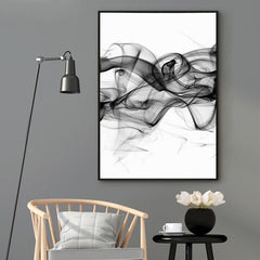 40cmx60cm Stylish Abstract Black 2 Sets Black Frame Canvas Wall Art Tristar Online