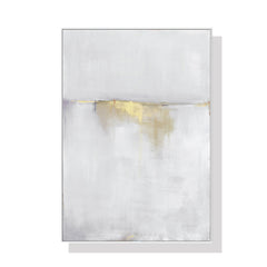 70cmx100cm Abstract gold white single II White Frame Canvas Wall Art Tristar Online