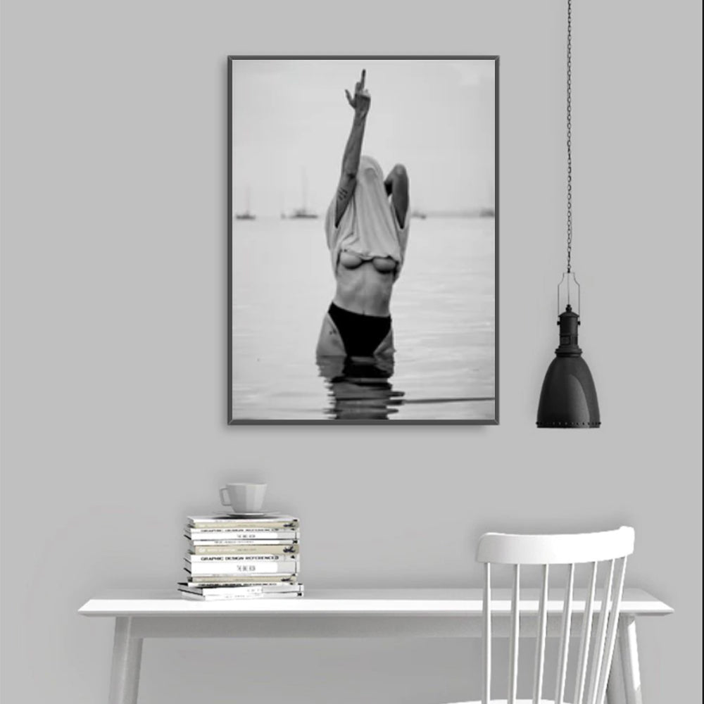 Wall Art 40cmx60cm Feminist Print Black Frame Canvas Tristar Online