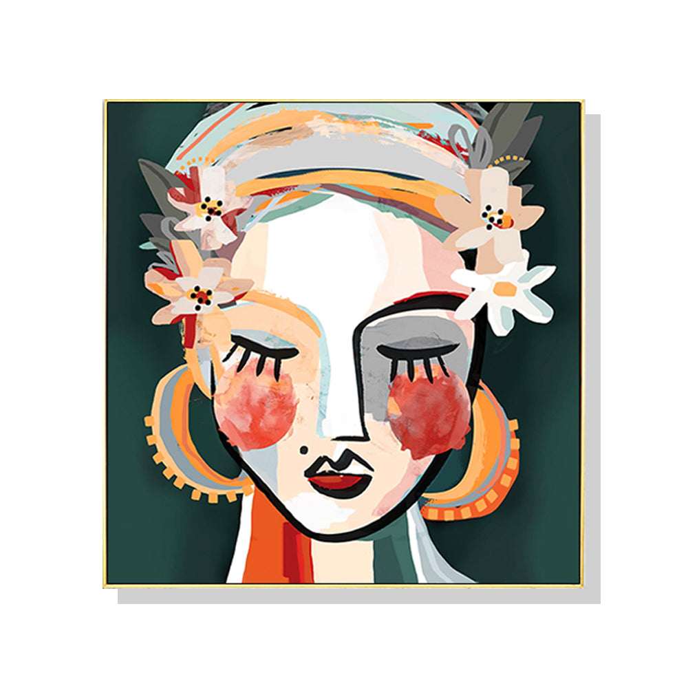 Wall Art 80cmx80cm Sophie II Gold Frame Canvas Tristar Online