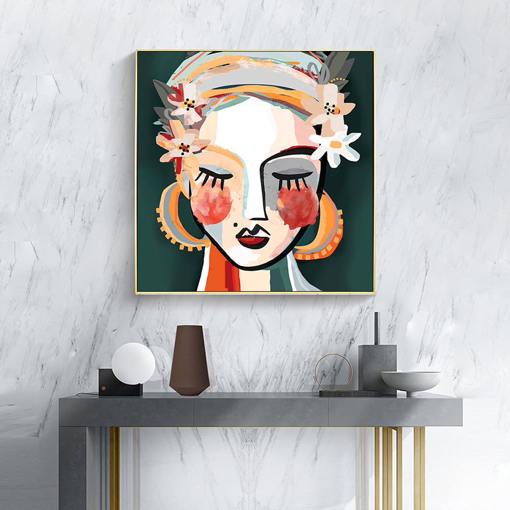 Wall Art 80cmx80cm Sophie II Gold Frame Canvas Tristar Online