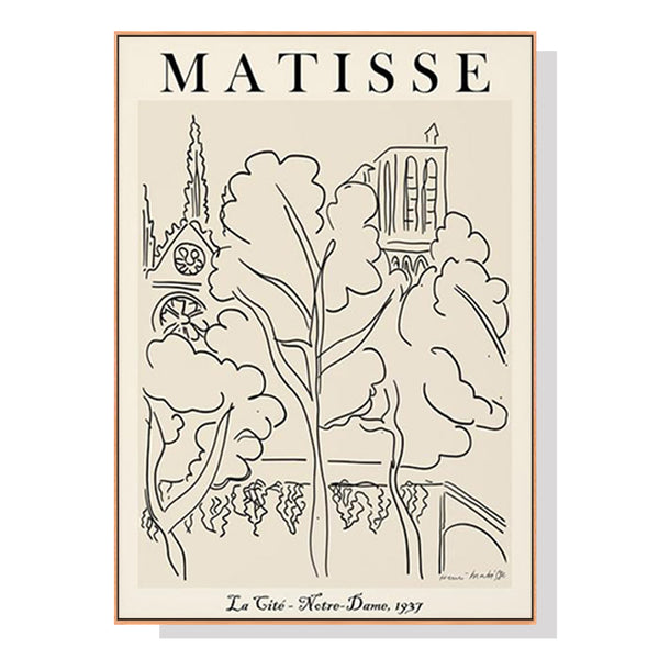 Wall Art 90cmx135cm Line Art By Henri Matisse Wood Frame Canvas Tristar Online