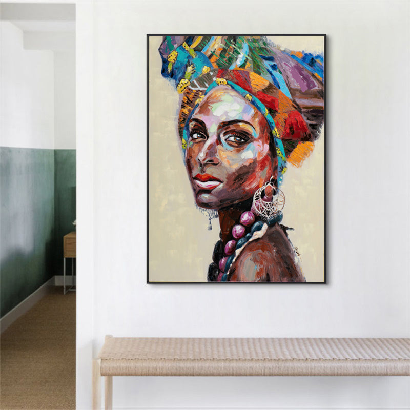 60cmx90cm African women 2 Sets Black Frame Canvas Wall Art Tristar Online