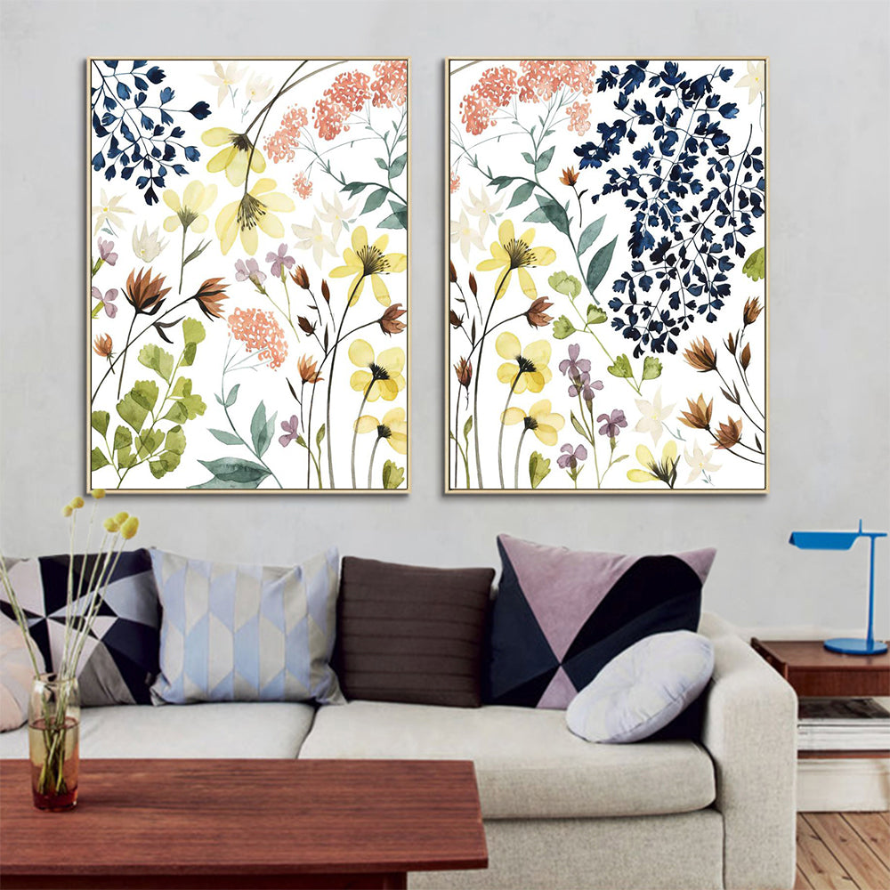 60cmx90cm Flower Composition 2 Sets Gold Frame Canvas Wall Art Tristar Online