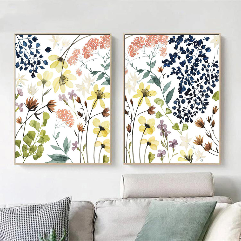 60cmx90cm Flower Composition 2 Sets Gold Frame Canvas Wall Art Tristar Online