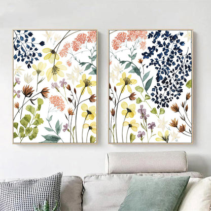 60cmx90cm Flower Composition 2 Sets Gold Frame Canvas Wall Art Tristar Online