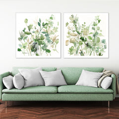 50cmx50cm Sage Garden By Carol Robinson 2 Sets White Frame Canvas Wall Art Tristar Online