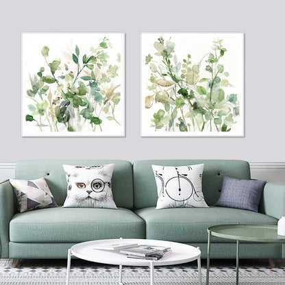 60cmx60cm Sage Garden By Carol Robinson 2 Sets White Frame Canvas Wall Art Tristar Online