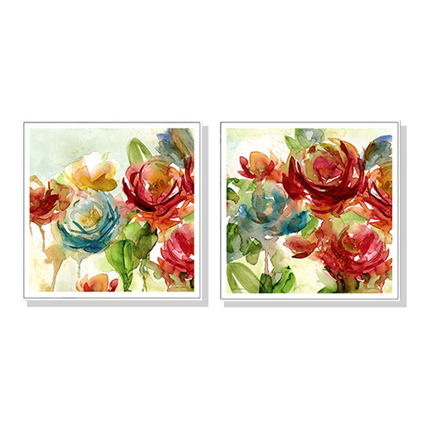 50cmx50cm Rosewater Garden By Carol Robinson 2 Sets White Frame Canvas Wall Art Tristar Online